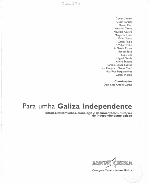 Portada de Para umha Galiza independente