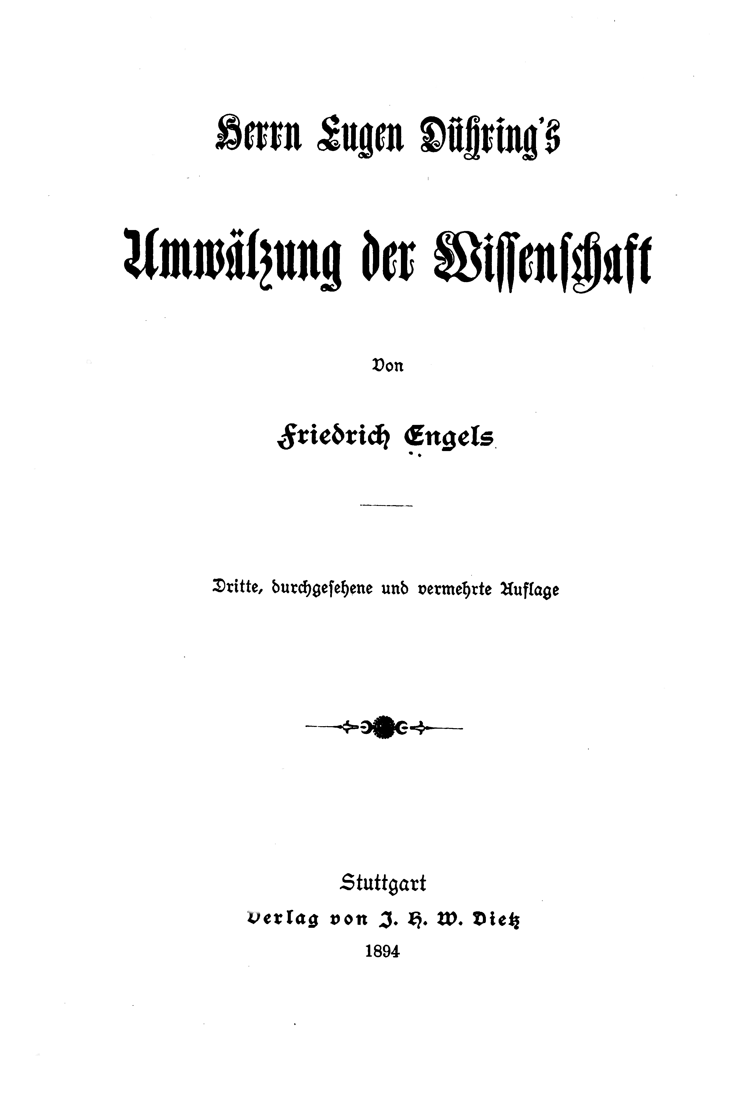 Portada de Anti-Dühring