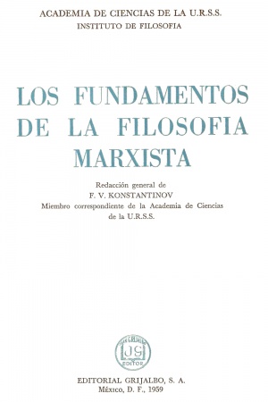 Portada de Fundamentos de Filosofía Marxista